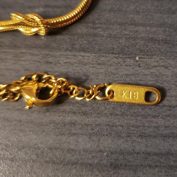 NWT Gold 2 Strands Knot bracelet Stainless Steel Plated Gold - Picture 4 of 6